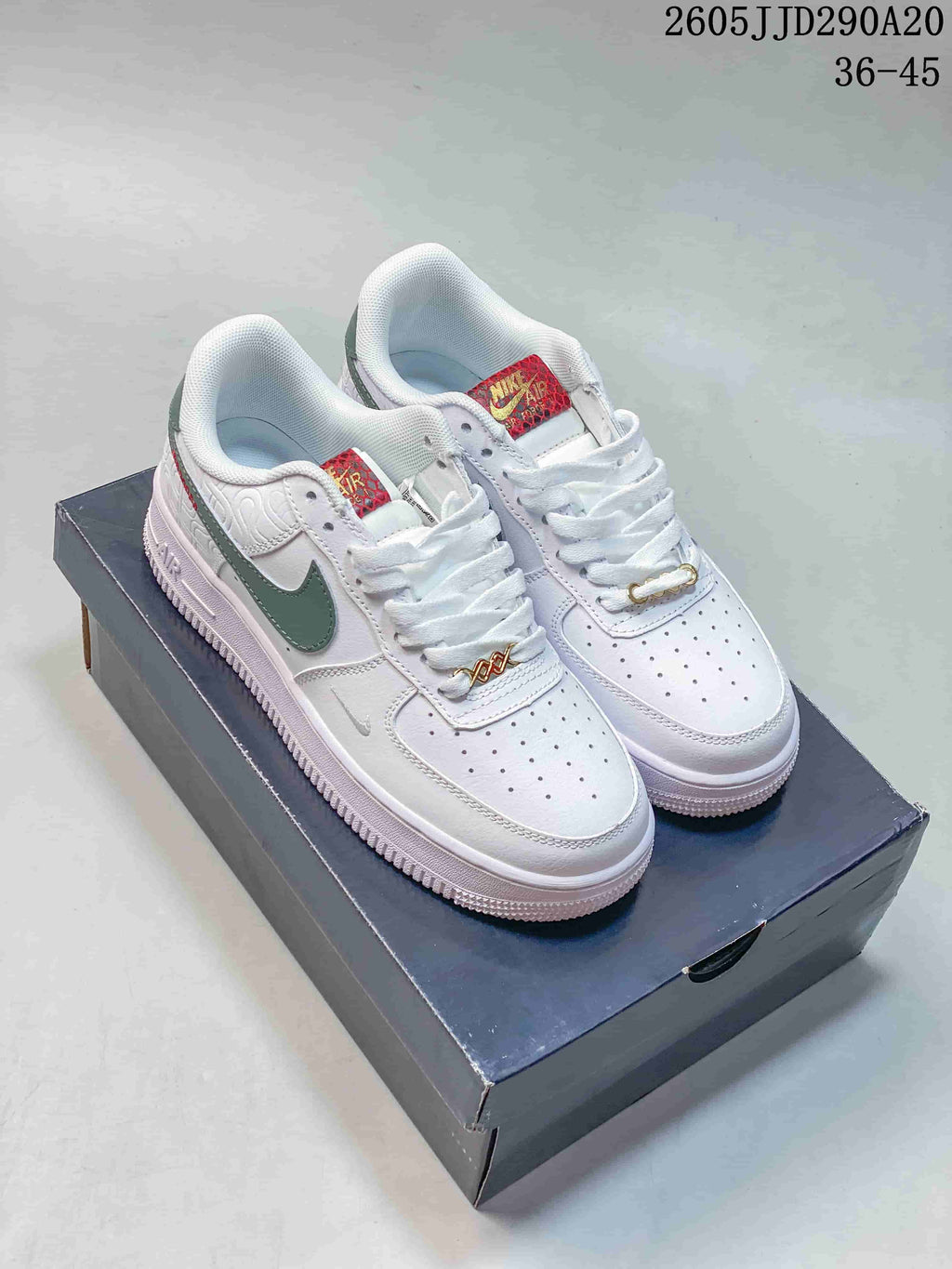 Nike WMNS Air Force 1 Shadow White Green Red Sneakers JD290A20