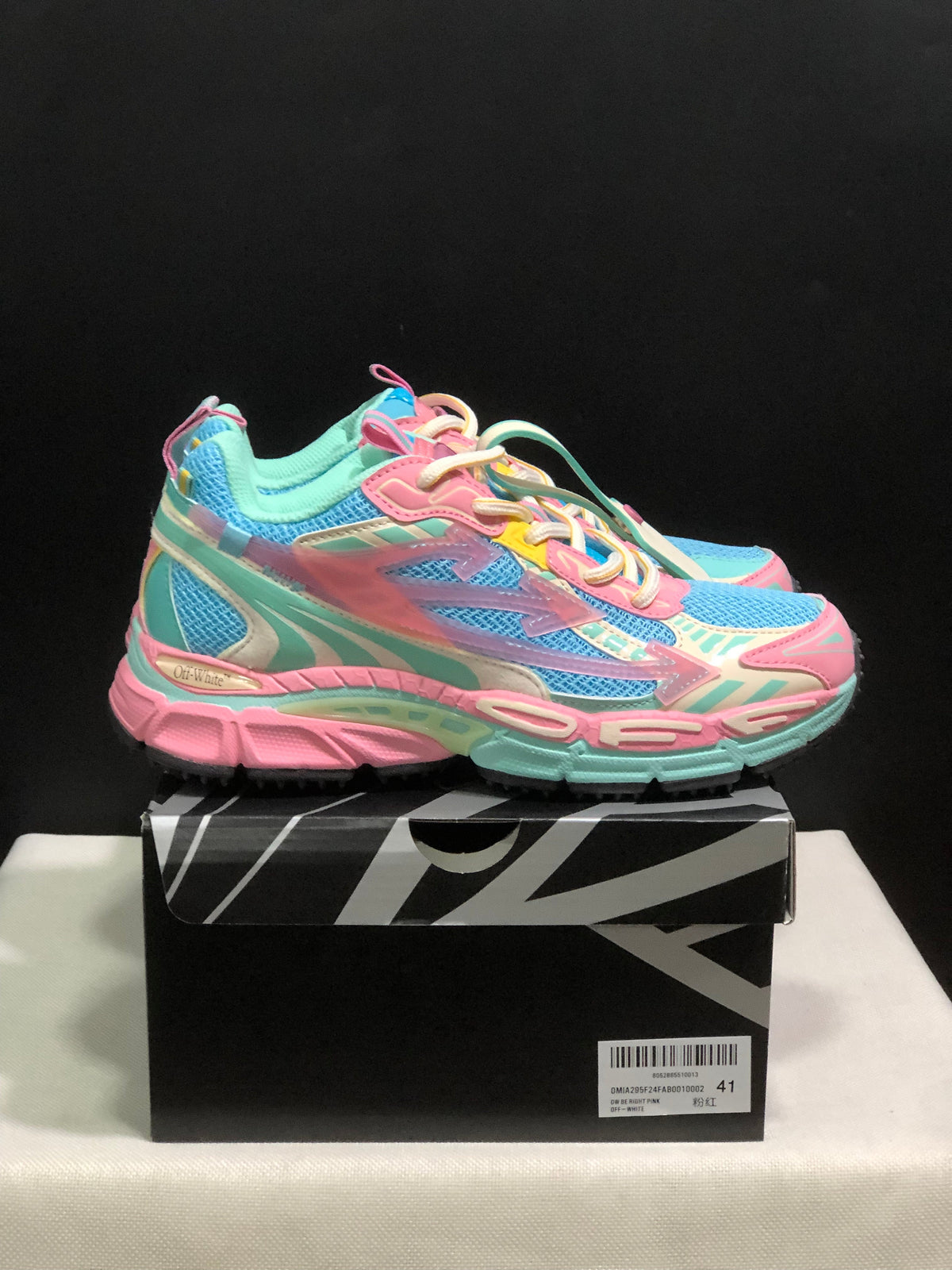 Off-White Be Right Back Sneakers Pink Mint Blue