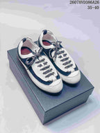 Chanel Black and White Low-Top Retro Sneakers 2607HVD386A26
