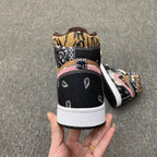 Jordan 1 Mid Paisley Sneakers Black Tan Pink White