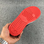 Air Jordan 1 High Black Red Scale-Textured Sneakers