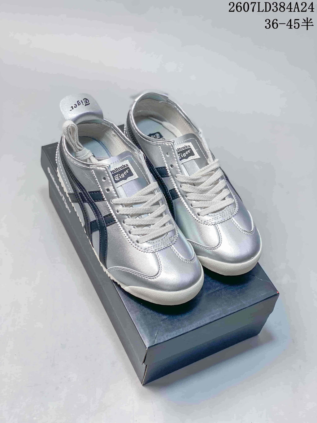 Onitsuka Tiger Mexico 66 Silver Black Low-Top Sneakers