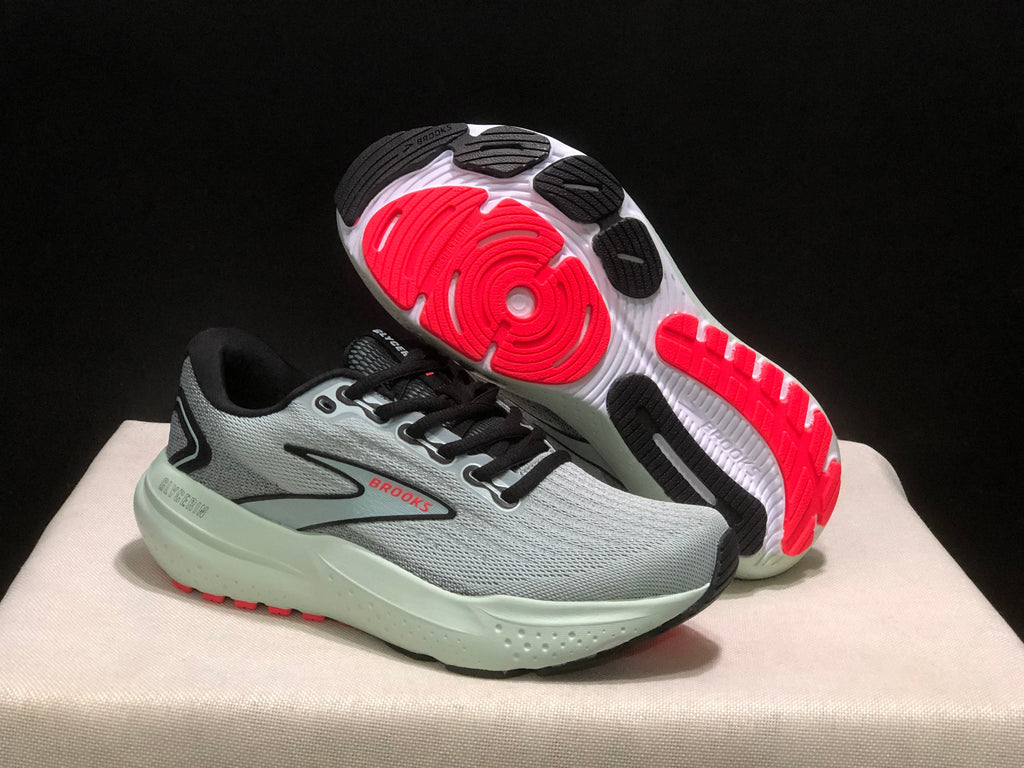 Brooks Glycerin 21 Running Sneakers Gray Black Red