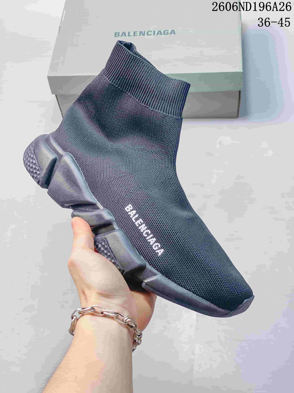 Balenciaga Speed Sock-Style Sneakers with Segmented Sole