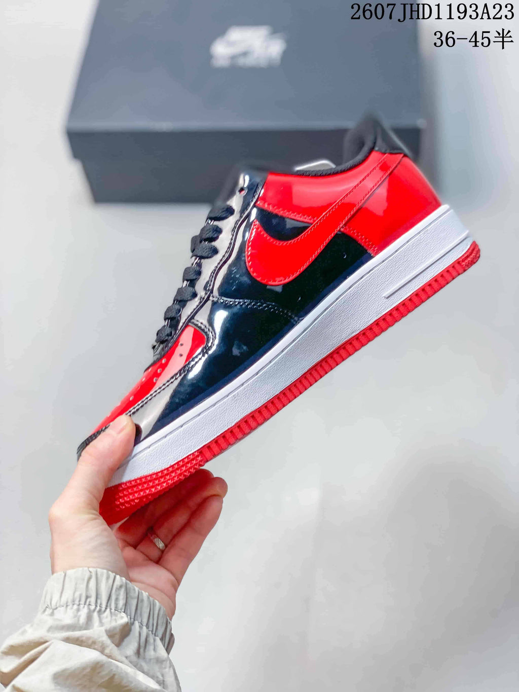 Nike Air Force 1 '07 Red Black Low-Top Sneakers