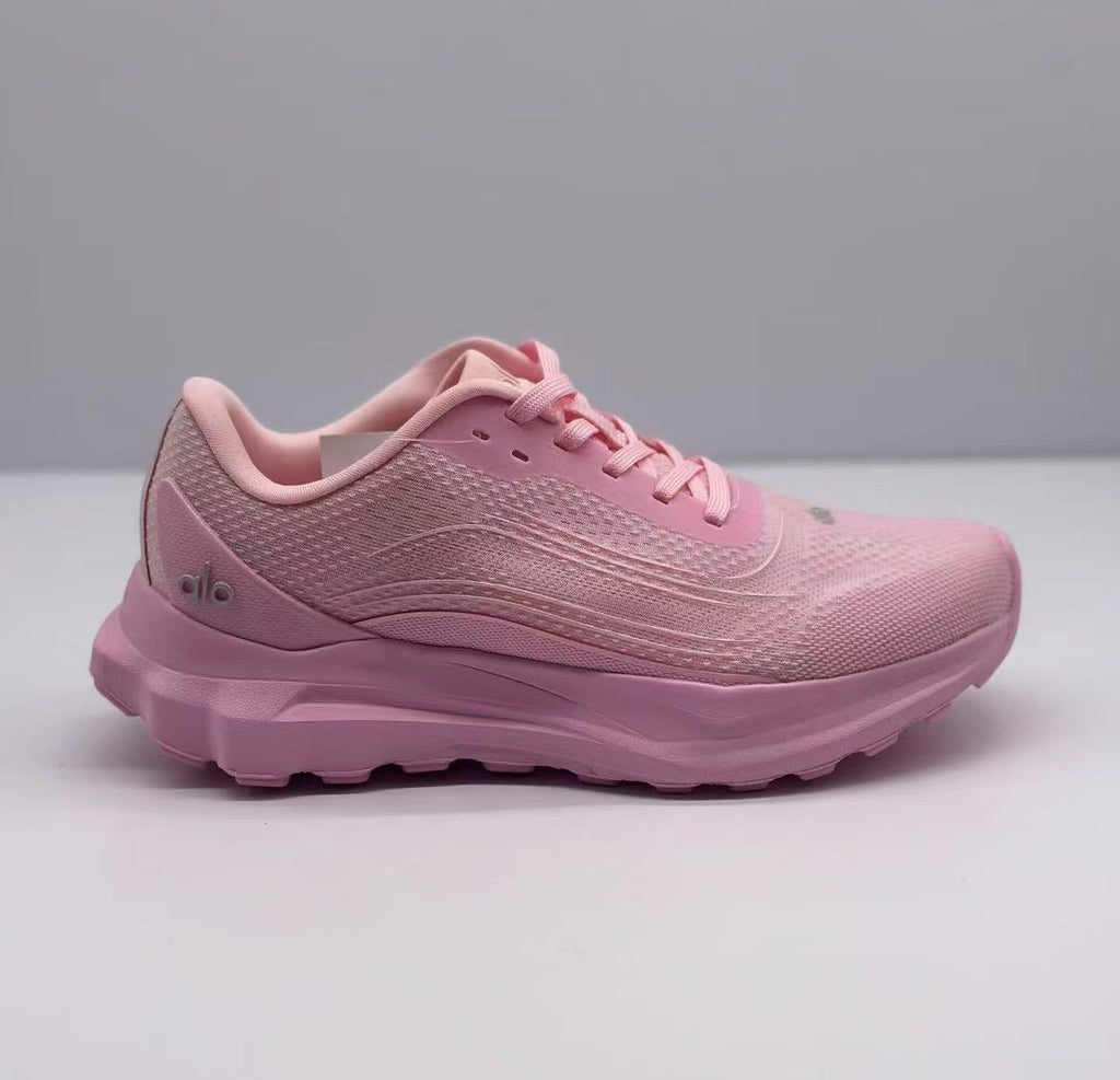 Alo Pink Knit Low-Top Sneakers