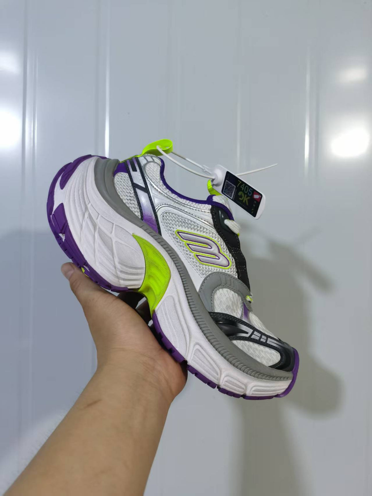 Skechers 9157 Sneakers White Grey Purple Lime