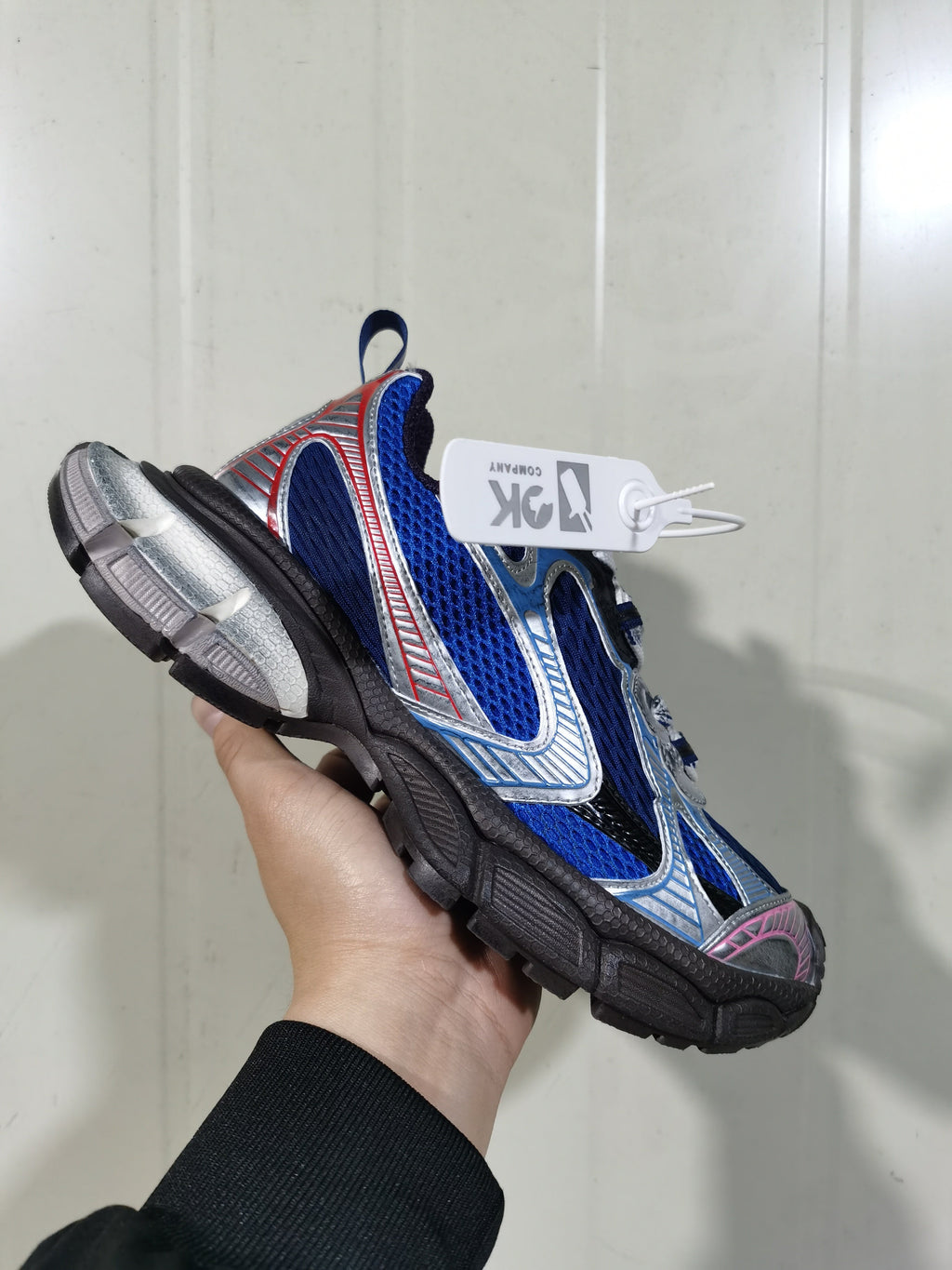 Reflective Blue and Silver Sneakers Royal Grey