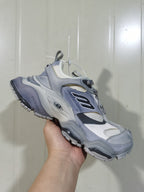 Paris 11 Suede and Mesh Sneakers in All Grey