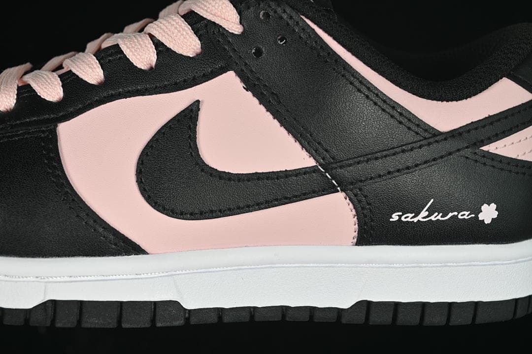 Nike Dunk Low GS Black and Pink CW1590-100 Sneakers