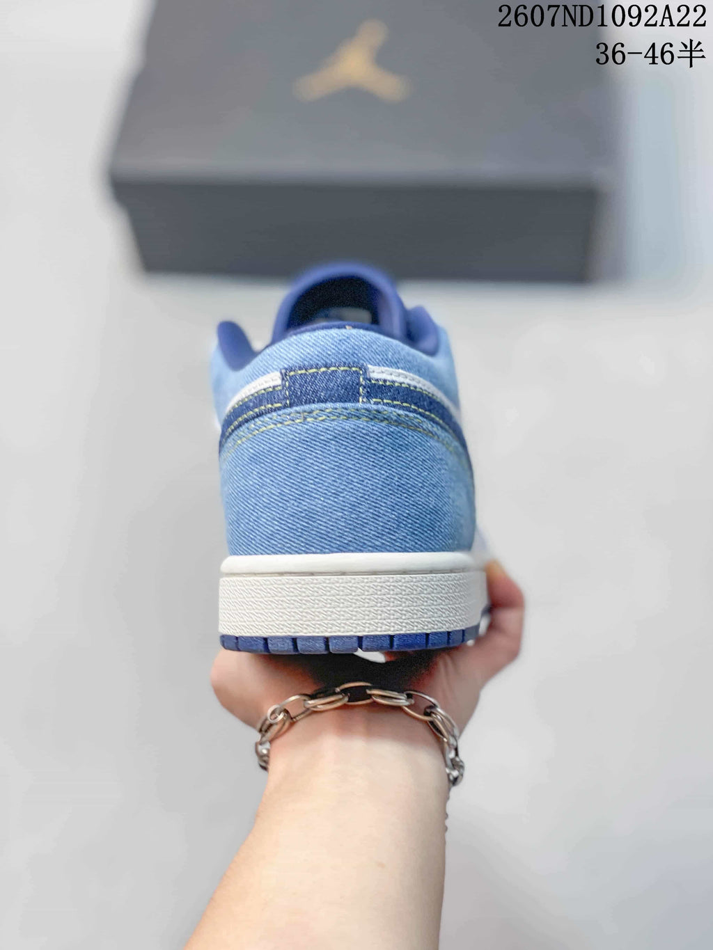Jordan Air Jordan 1 Low Light Blue White Sneakers 2607ND1092A22