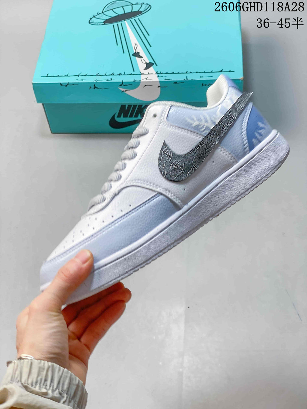 Nike Court Vision Low 2 White Graphic Sneakers