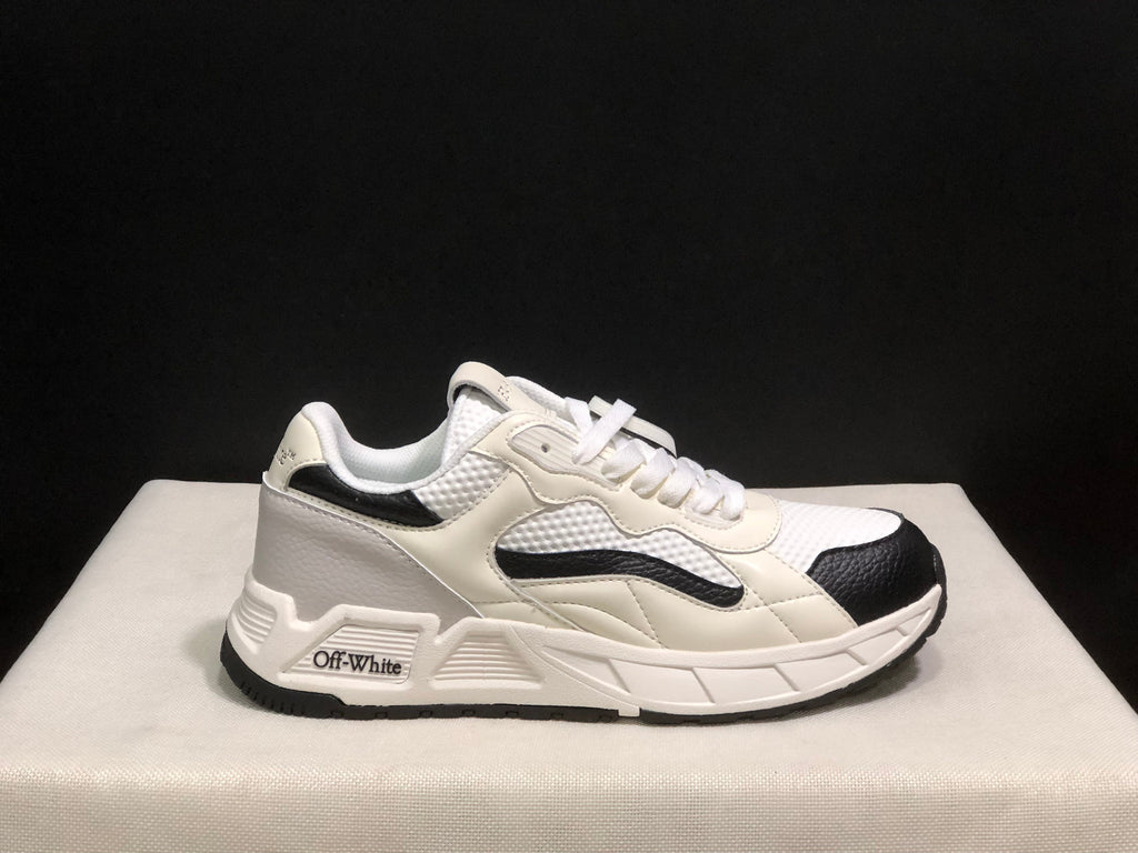 Off-White Leather Low-Top Sneakers White Black