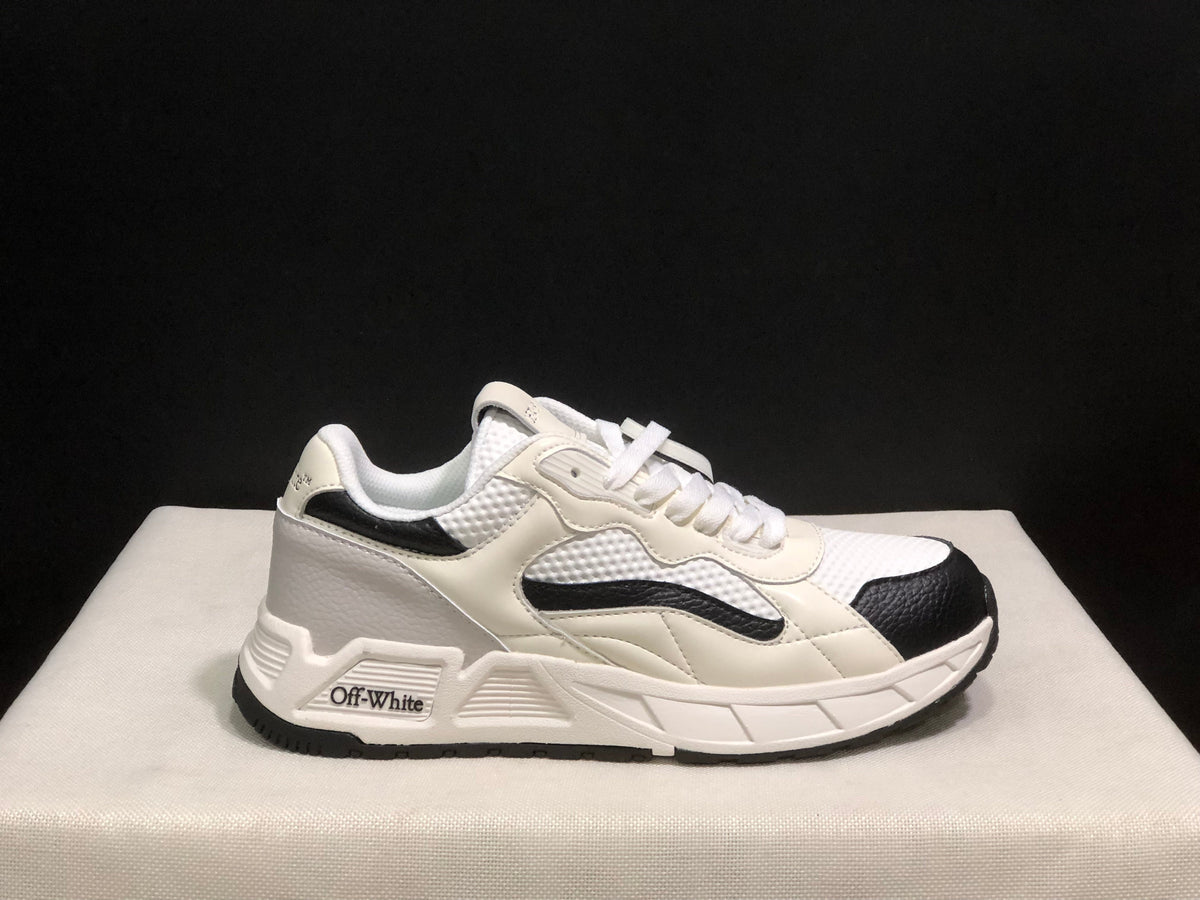 Off-White Leather Low-Top Sneakers White Black