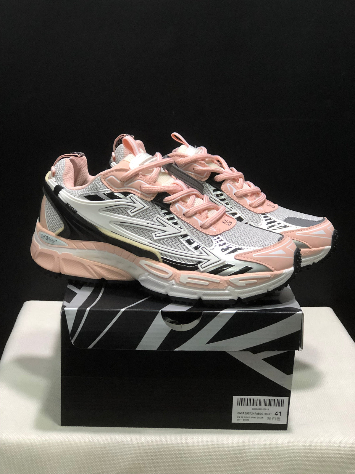 Off-White Be Right Back Sneakers Pink Gray Black