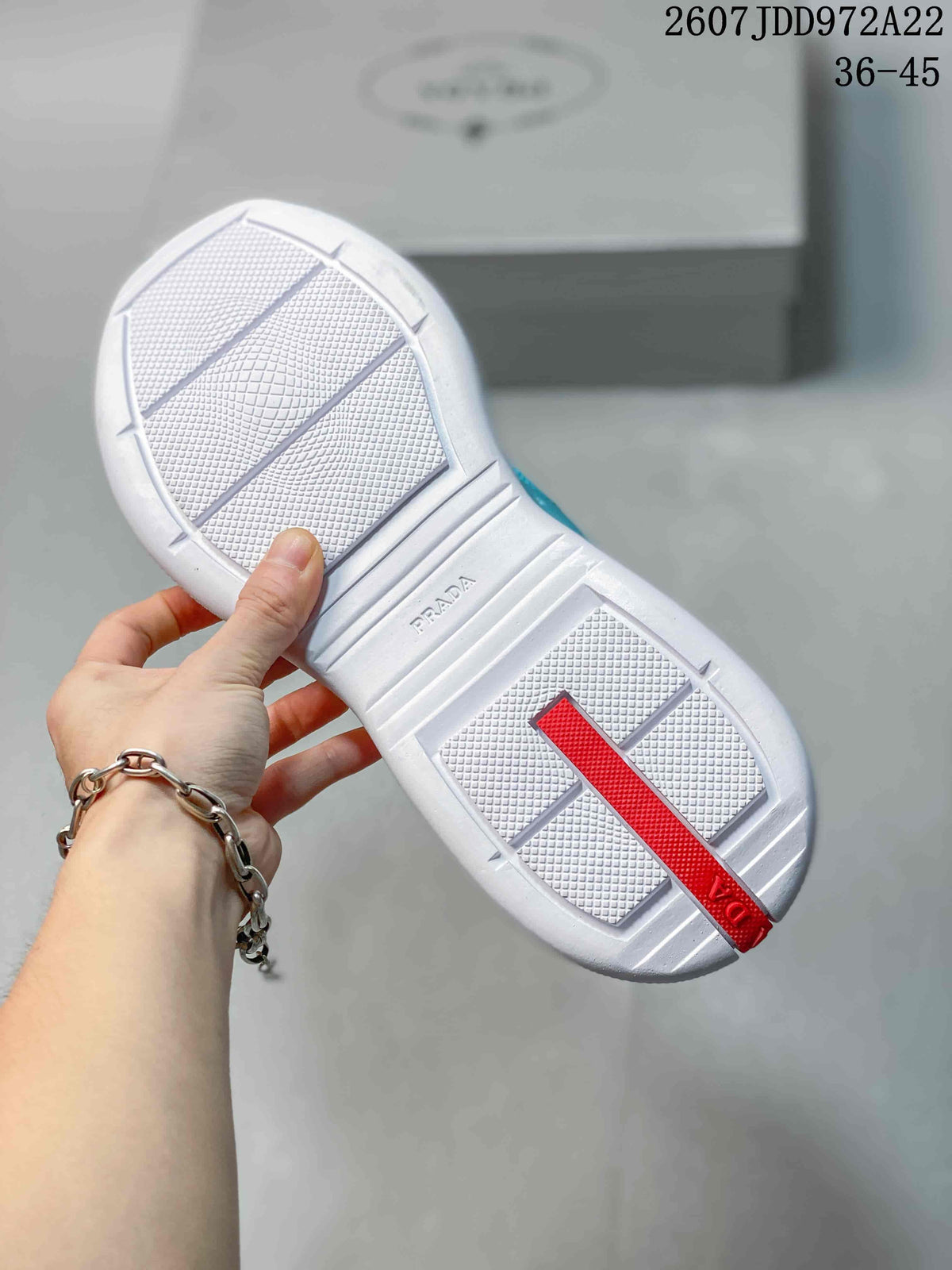 Prada America's Cup Low-Top Sneakers Turquoise White 2607JDD972A22