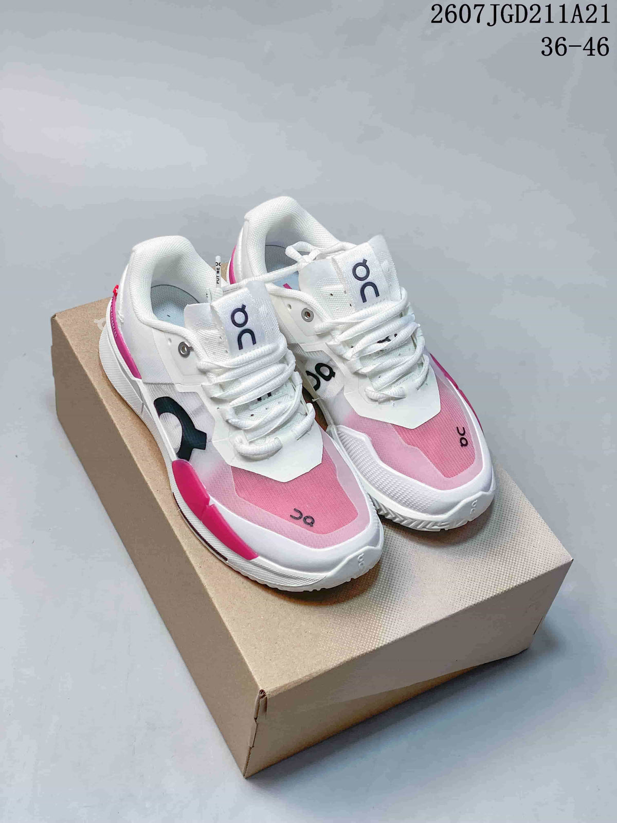 On THE ROGER Pro 2 Tennis Sneakers White Pink 2607TGD211A21