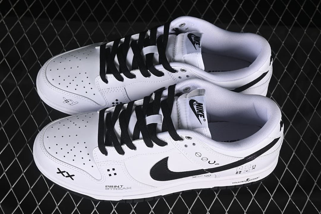 Nike SB Dunk Low White and Black Sneakers