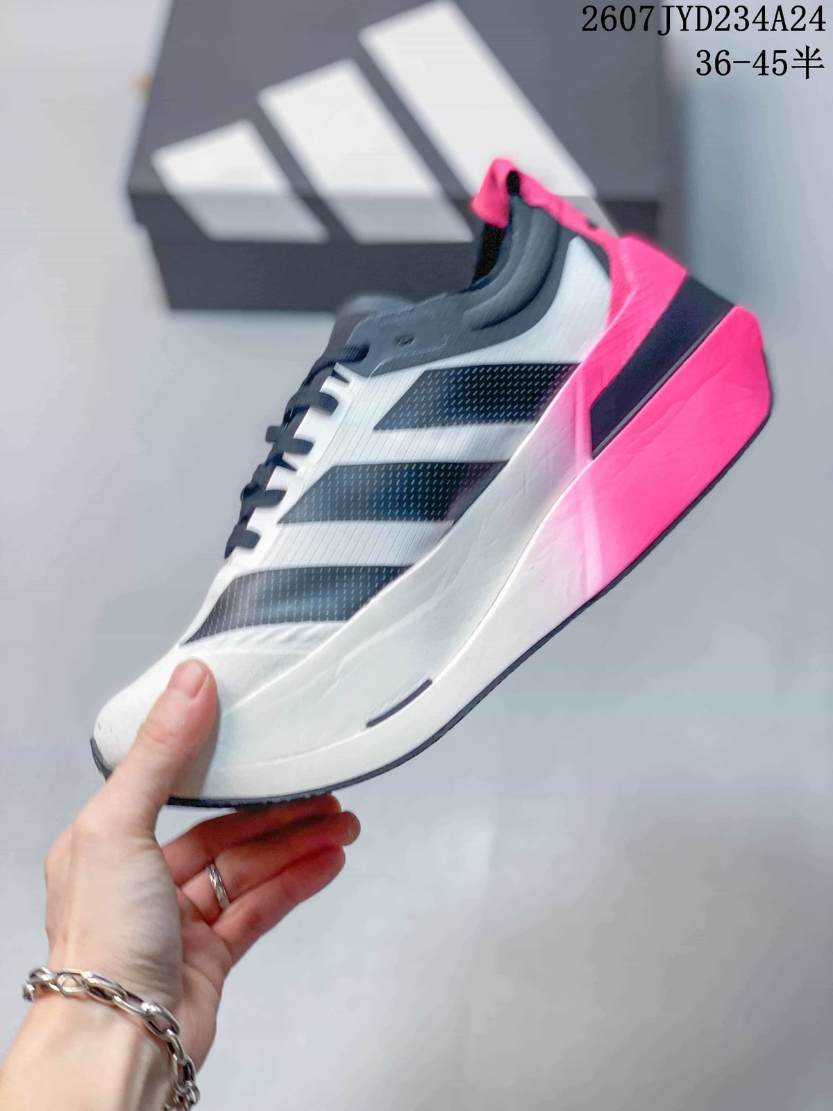 adidas Adizero Dropset Elite Running Shoes White Pink