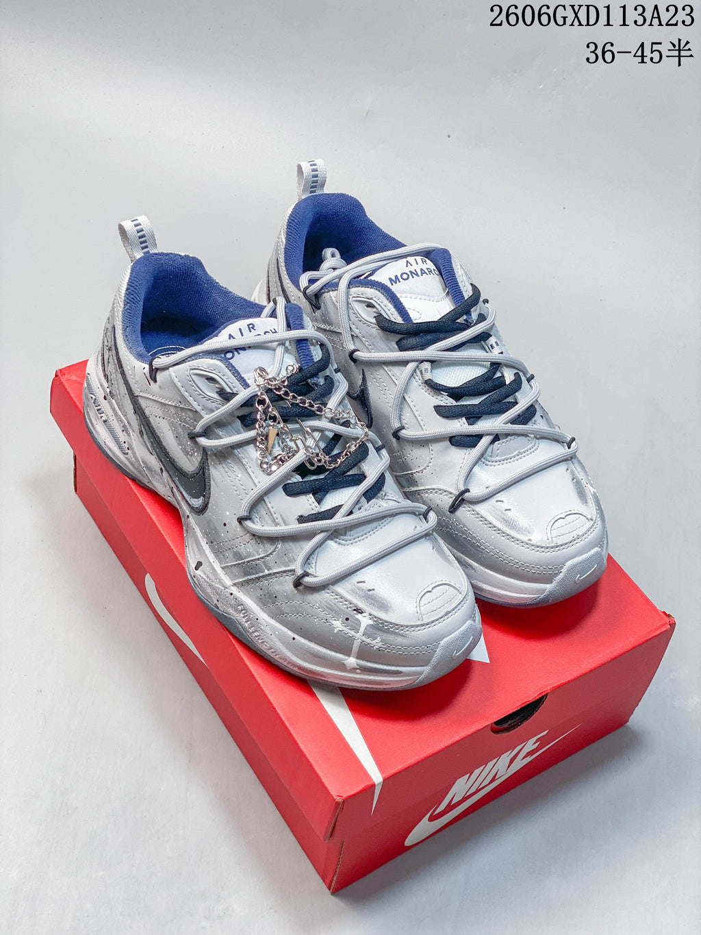 Nike Air Monarch IV Tekno Silver Sneakers 415445-102