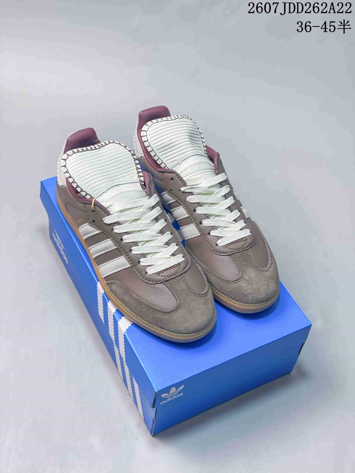 adidas Originals Samba Vegan OG Sneakers Gray White Gum
