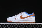 Nike SB Dunk Low White Brown Blue Low-Top Sneakers