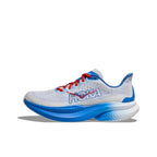 HOKA Mach 6 Road Running Shoes in White and Blue