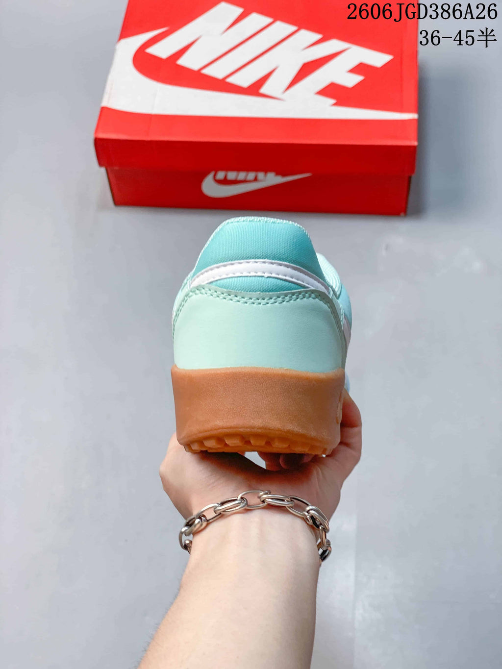 Nike Terra Manta Suede Sneakers Mint Green White 2606JGD386A26