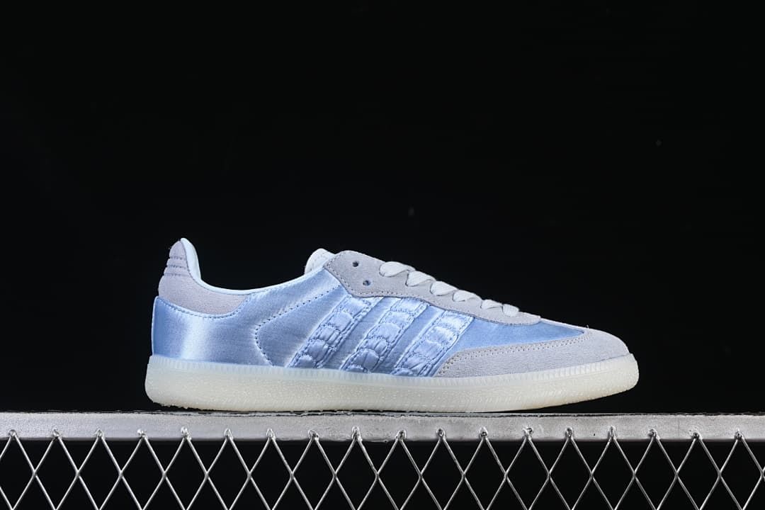 adidas Samba OG HQ5160 Blue Satin Sneakers