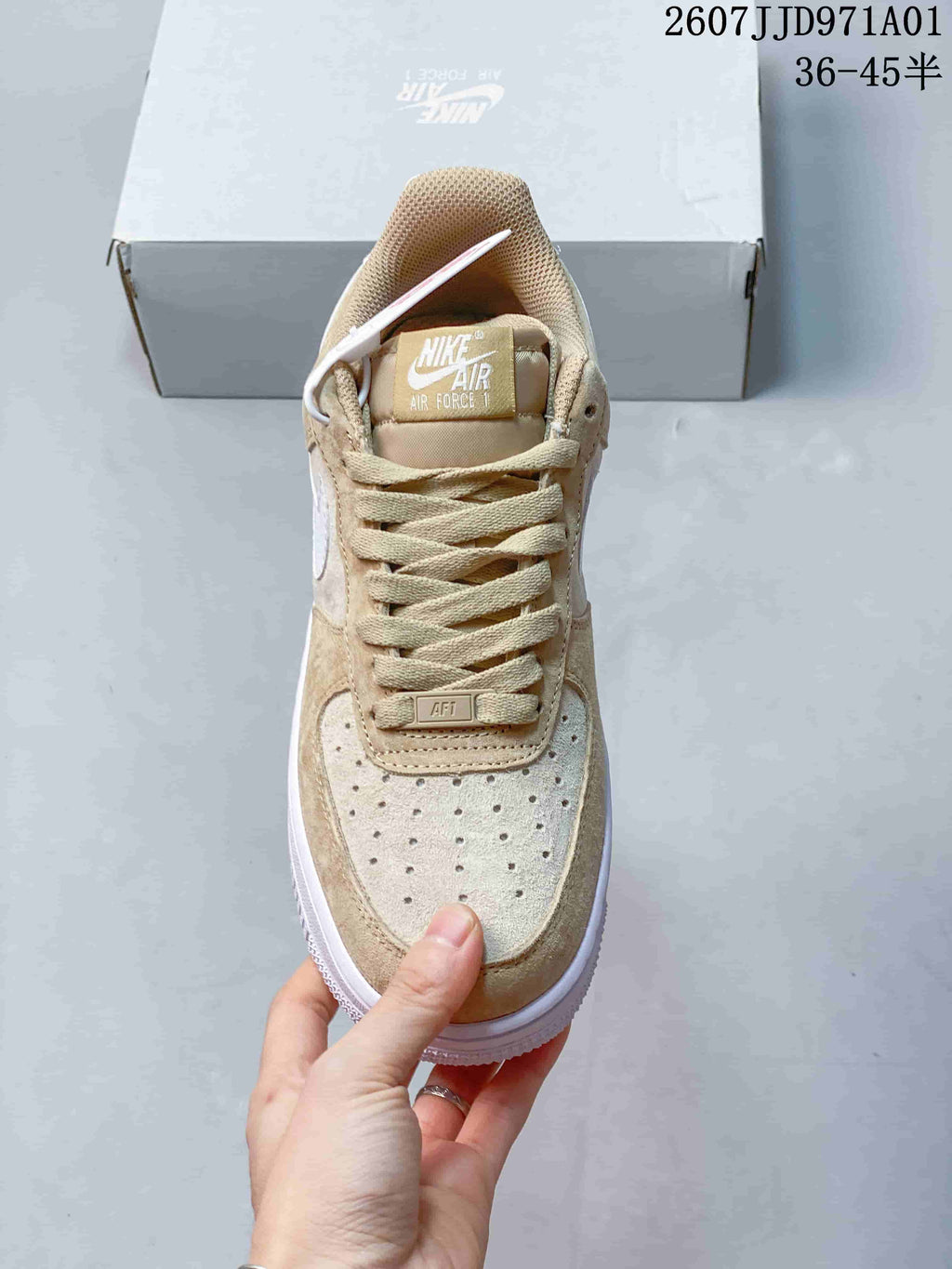 Nike Air Force 1 '07 Low Sneakers in Beige and White