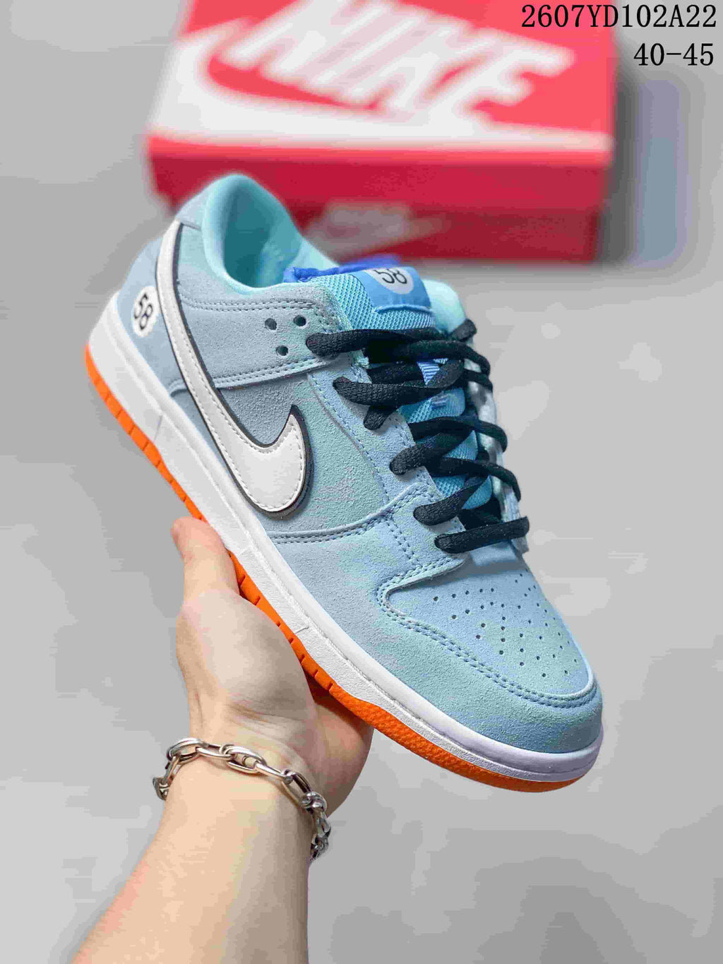 Nike SB Dunk Low Pro Light Blue Skate Shoes 07YD102A22