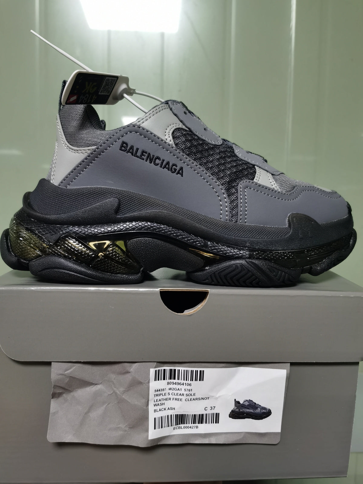 Balenciaga Triple S Sneakers Black Ash 5761