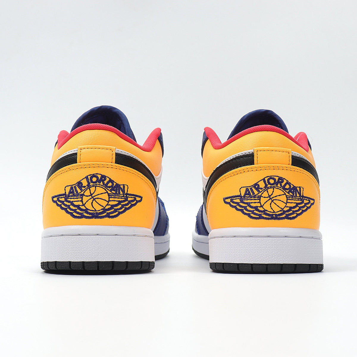 Jordan 1 Low Sneakers in Blue, White and Yellow 553558-123