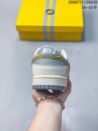 Nike SB Dunk Low Sneaker in Grey, White and Yellow