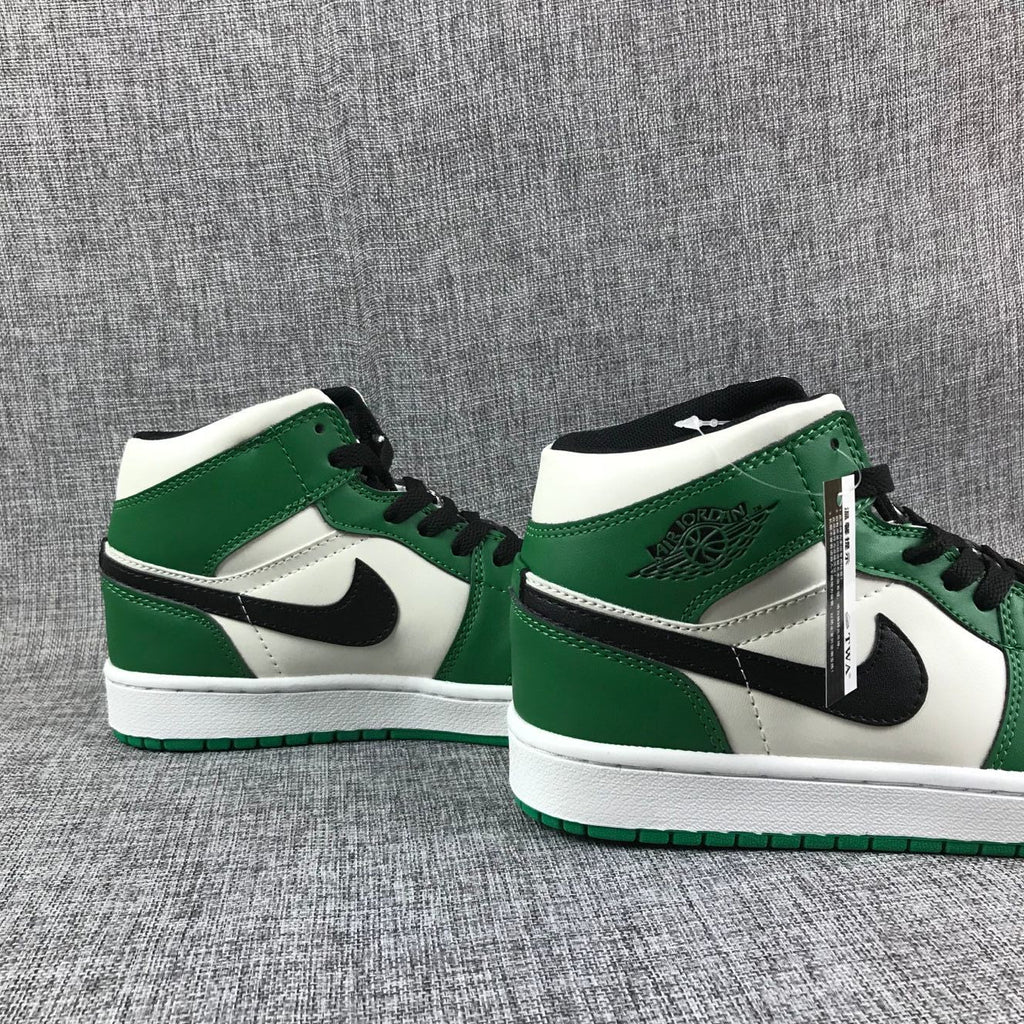 Jordan Air Jordan 1 Mid Celtics White Green Black Sneaker 852542-301