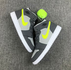 Air Jordan 1 Mid Grey Volt Sneakers 554724-072