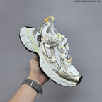Balenciaga Phantom Sneakers in White and Metallic Gold