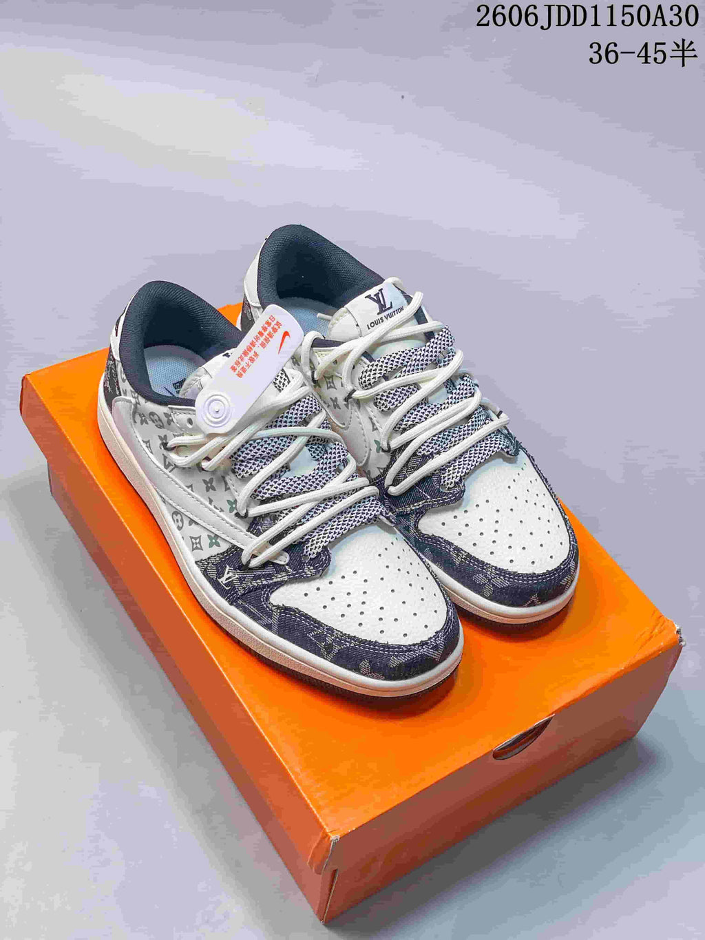 Air Jordan 1 Low OG SP Monogram Print Sneakers