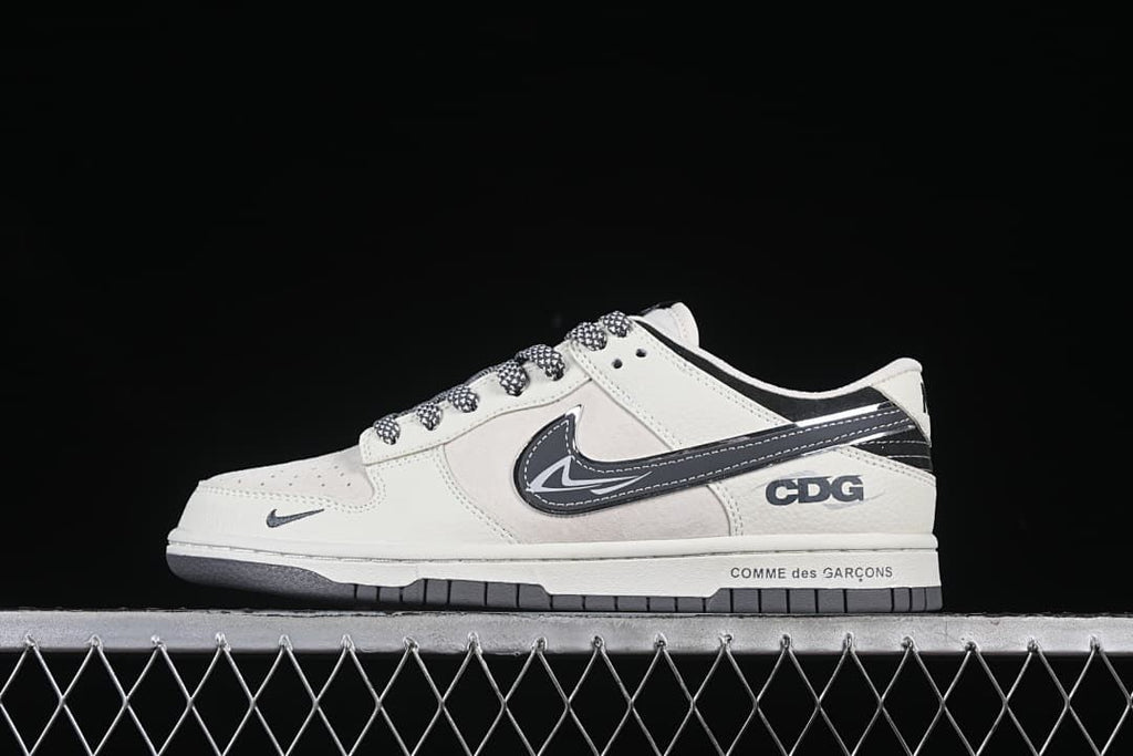 Nike SB Dunk Low CDG Off-White and Grey Sneakers