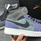 Jordan 1 Mid SE Sneakers Grey Purple 852842-203