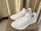 Yeezy 350 V2 White Knit Low-Top Sneakers