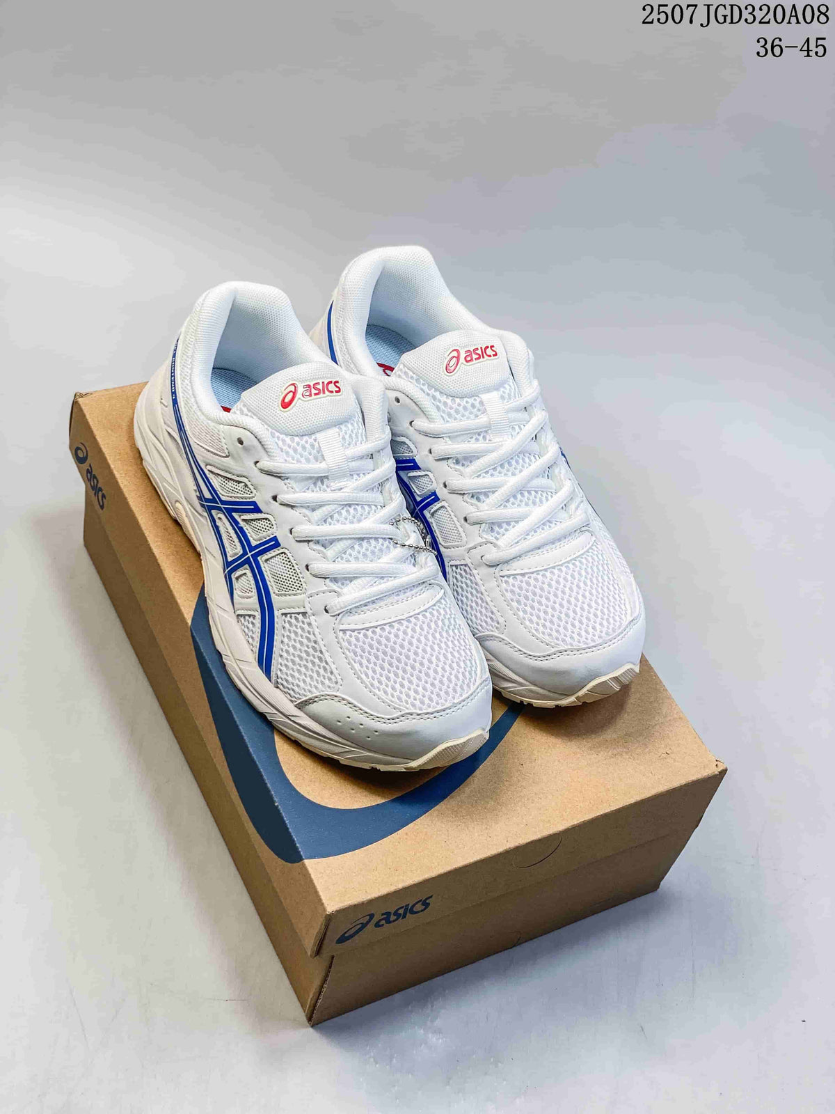 ASICS Gel-Contend 4 Running Sneakers White and Blue