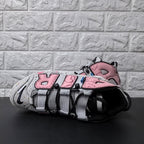 Nike Air More Uptempo Sneakers in Pink and Grey