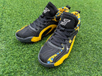 Jordan 680-7 Black and Yellow Leopard Print Sneakers