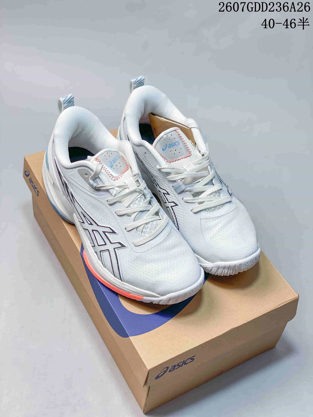 ASICS Swiftace Low-Top Basketball Shoes White Blue 2607GDD236A26