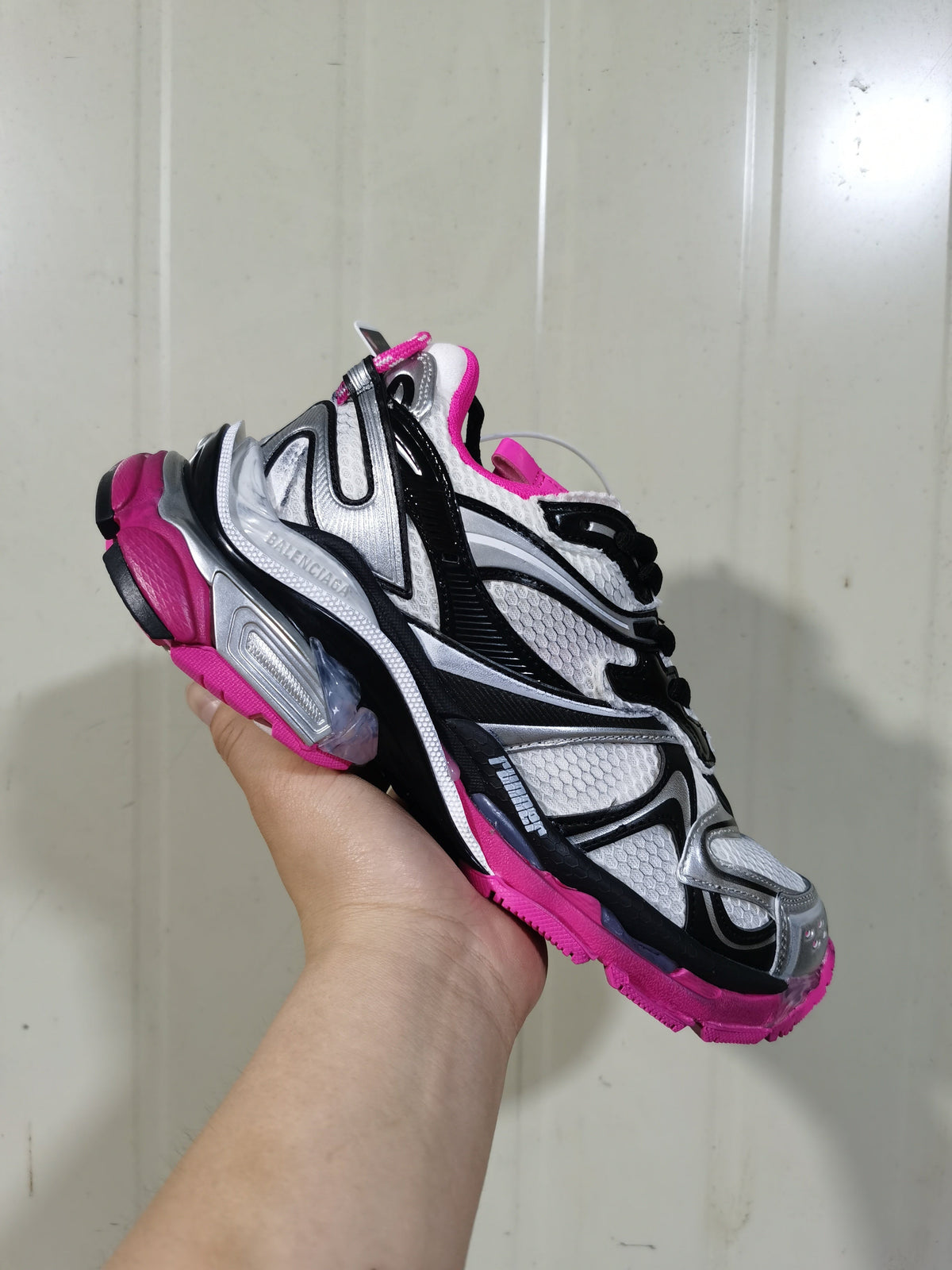 Balenciaga Runner 2 Sneakers Black Silver Pink 5418