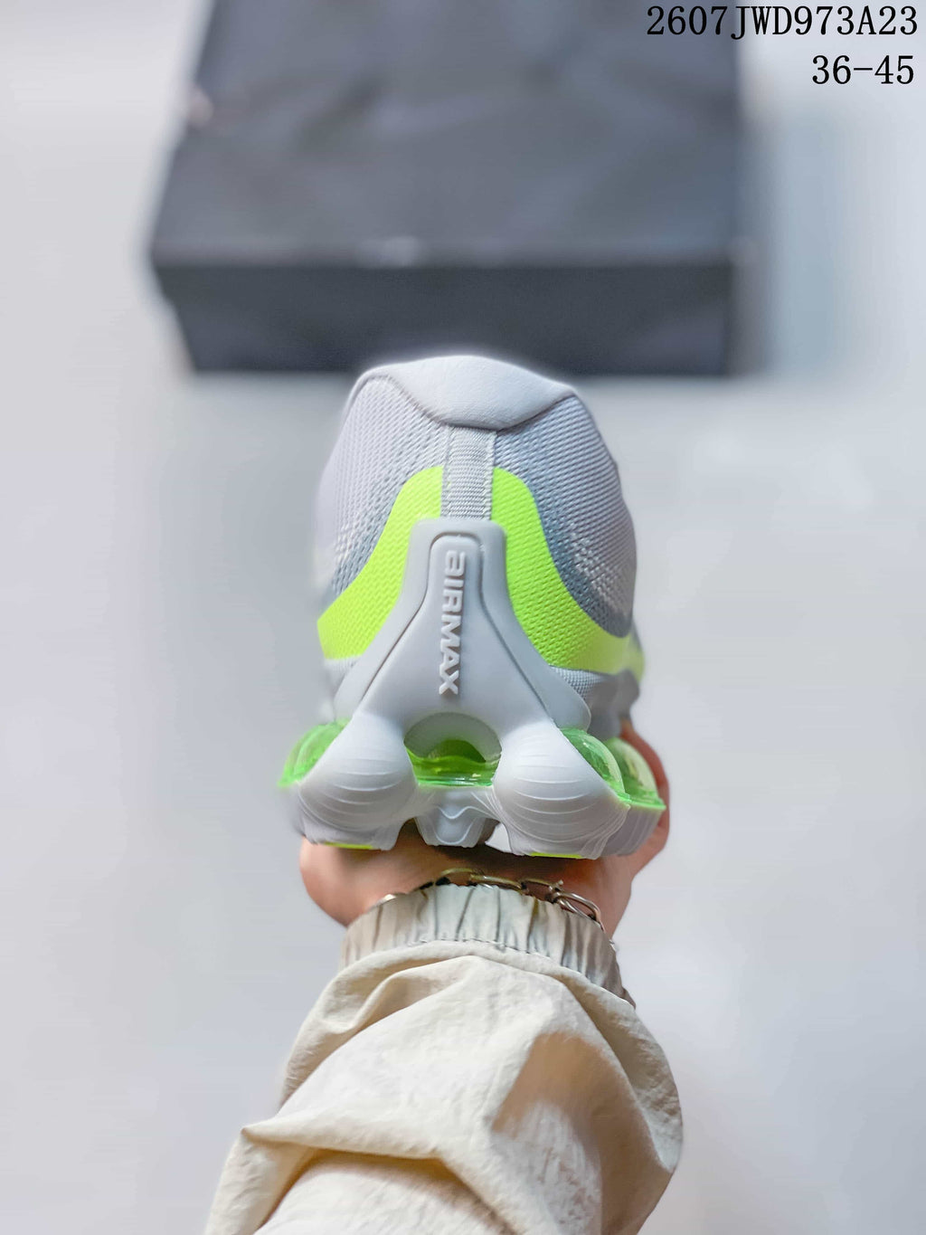 Nike Air Liquid Max Low-Top Sneakers Gray Neon Green