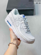 Nike Air Max 90 White and Blue Sneakers