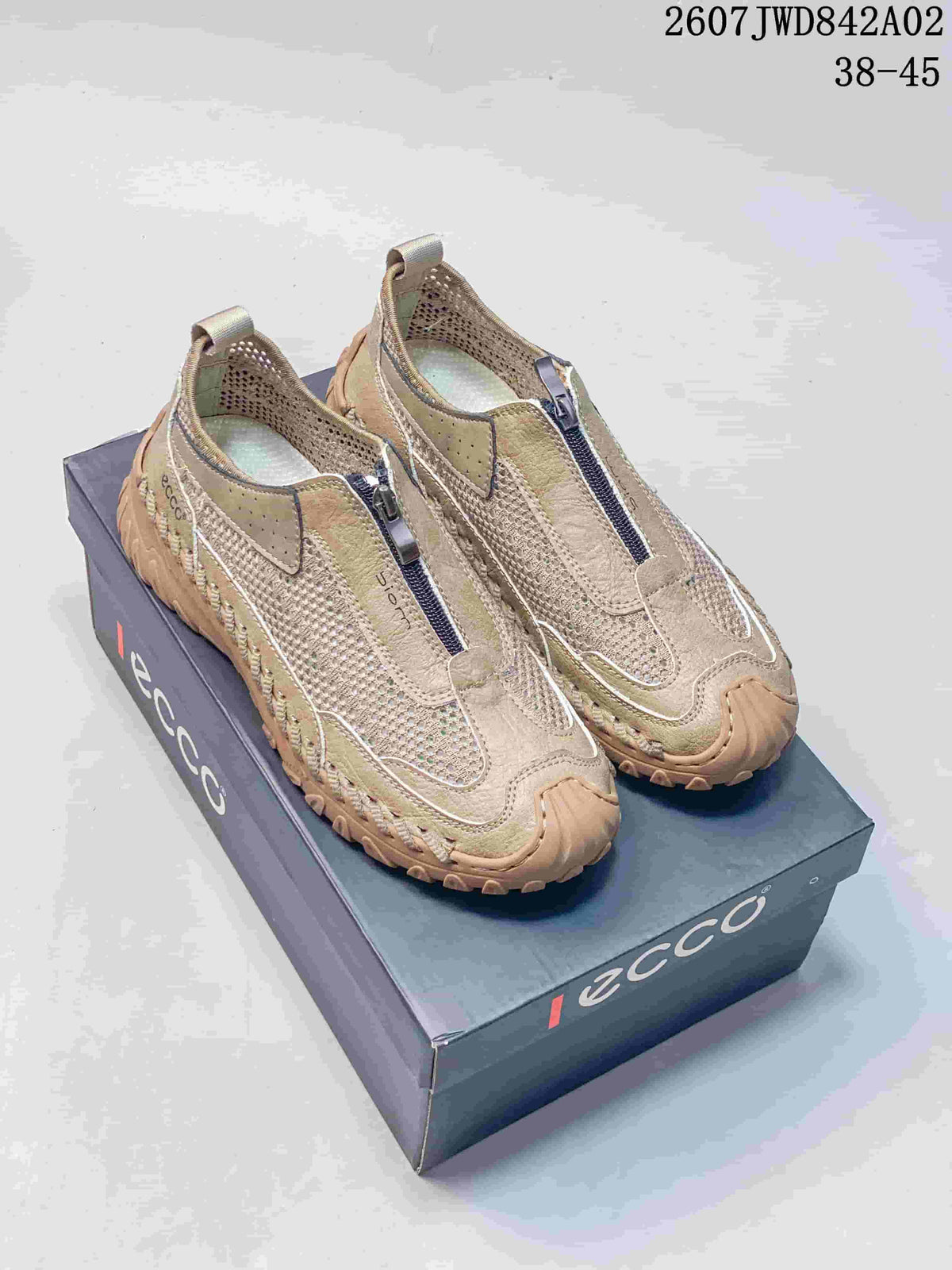 ECCO Zip-Front Mesh Casual Shoes