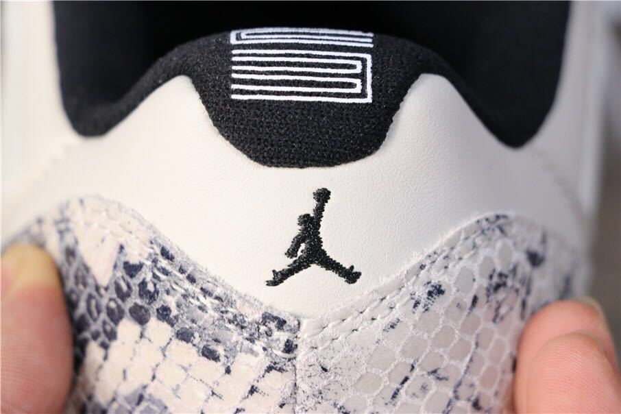Jordan Air Jordan 11 Retro Low White Black Snakeskin Sneakers